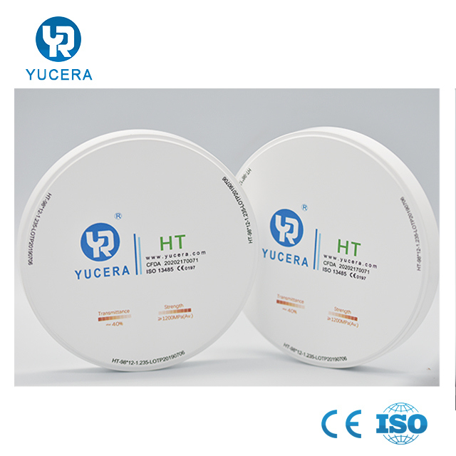 China Dental Products Yucera CE Certificate Dental Ceramic Zirconia Block