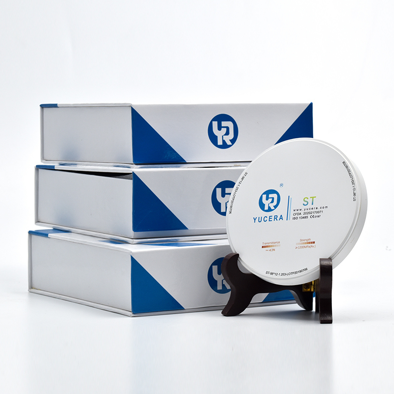 युसेरा फैक्टरी मूल्य डेंटल सुपर ट्रांसलूसेंट एसटी 98 मिमी 95 मिमी व्हाइट ब्लॉक सिरेमिक डिस्क कैड कैड सिस्टम 5 एक्सिस मिलिंग मशीन के लिए