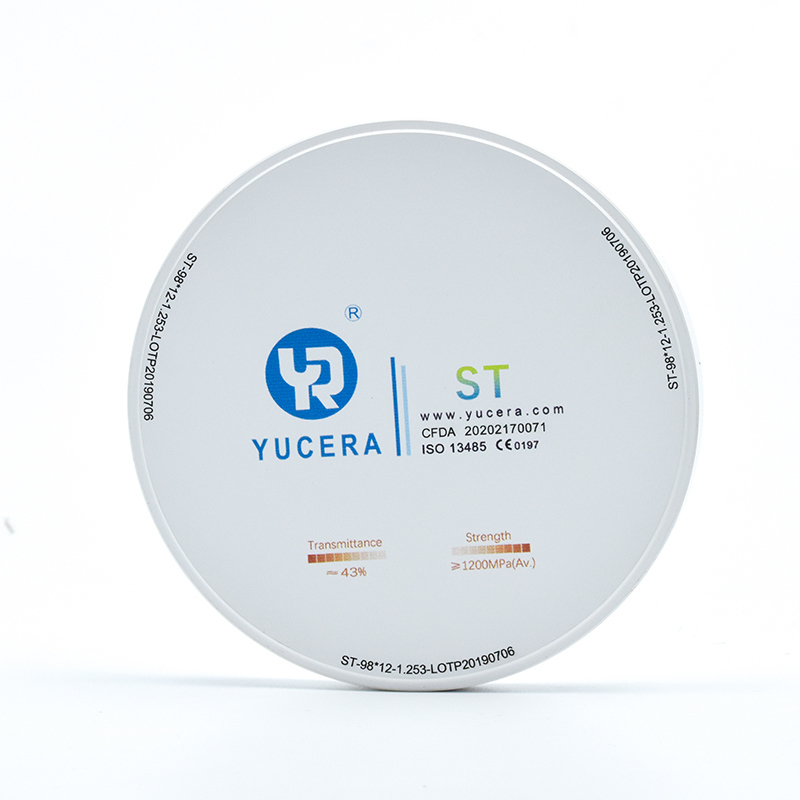 युसेरा फैक्टरी मूल्य डेंटल सुपर ट्रांसलूसेंट एसटी 98 मिमी 95 मिमी व्हाइट ब्लॉक सिरेमिक डिस्क कैड कैड सिस्टम 5 एक्सिस मिलिंग मशीन के लिए