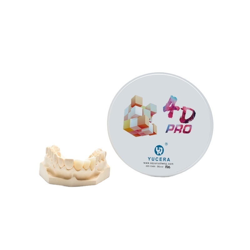 Yucera 4D Plus Pre-shaded Multilayer Zirconia Blocks Dental Implant Orthodontic Materials Multilayer Zirconia 8 Layers
