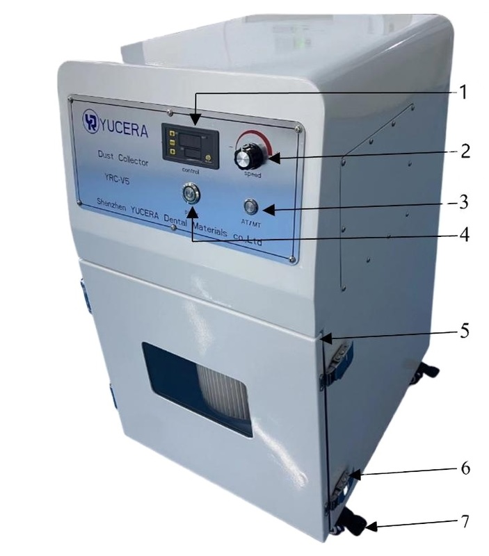 YRC-V5 वैक्यूम क्लीनर डेंटल CAD CAM डेंटल पोर्टेबल वैक्यूम डेंटल लैब के लिए डेंटल CNC मिलिंग मशीन के लिए