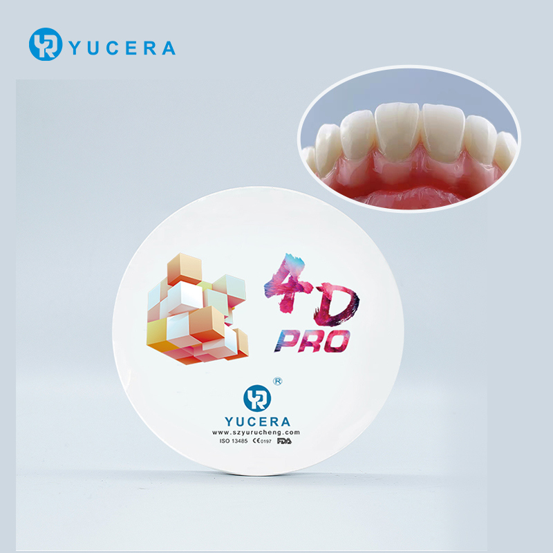 Yucera 4D Pro Sintered Zirconia Blocks - Multi-layer Translucent B1 Color for Dental CAD/CAM Systems