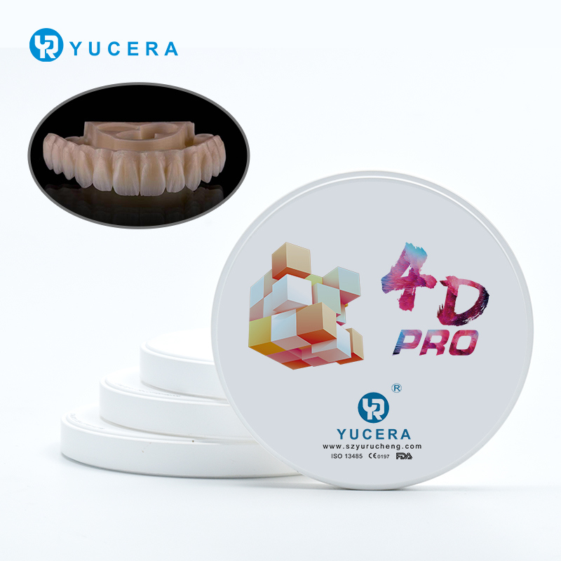 Yucera 4D Pro Sintered Zirconia Blocks - Multi-layer Translucent B1 Color for Dental CAD/CAM Systems
