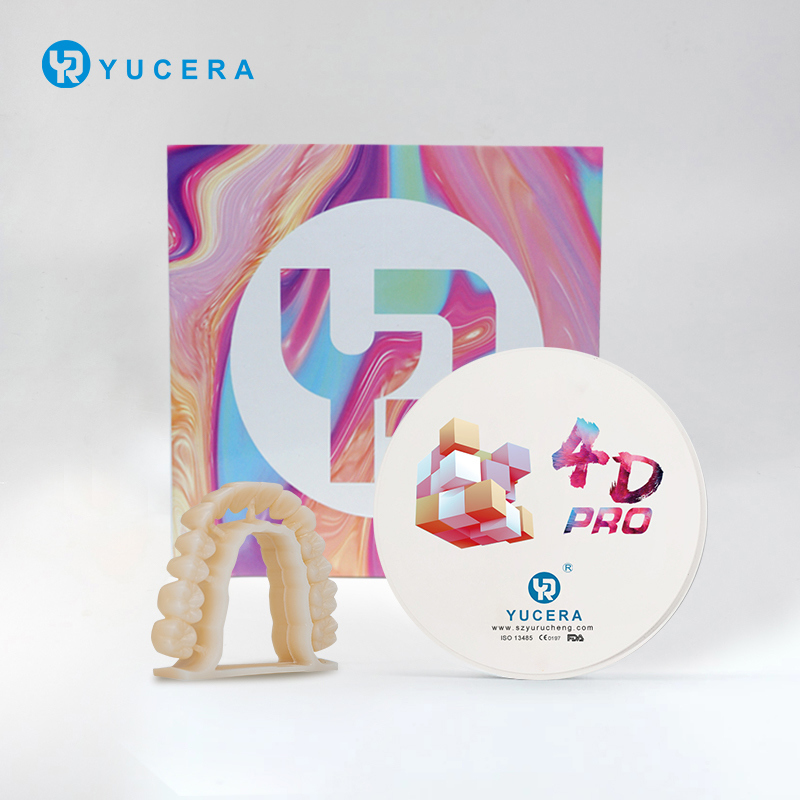 Yucera 4D Pro Sintered Zirconia Blocks - Multi-layer Translucent B1 Color for Dental CAD/CAM Systems